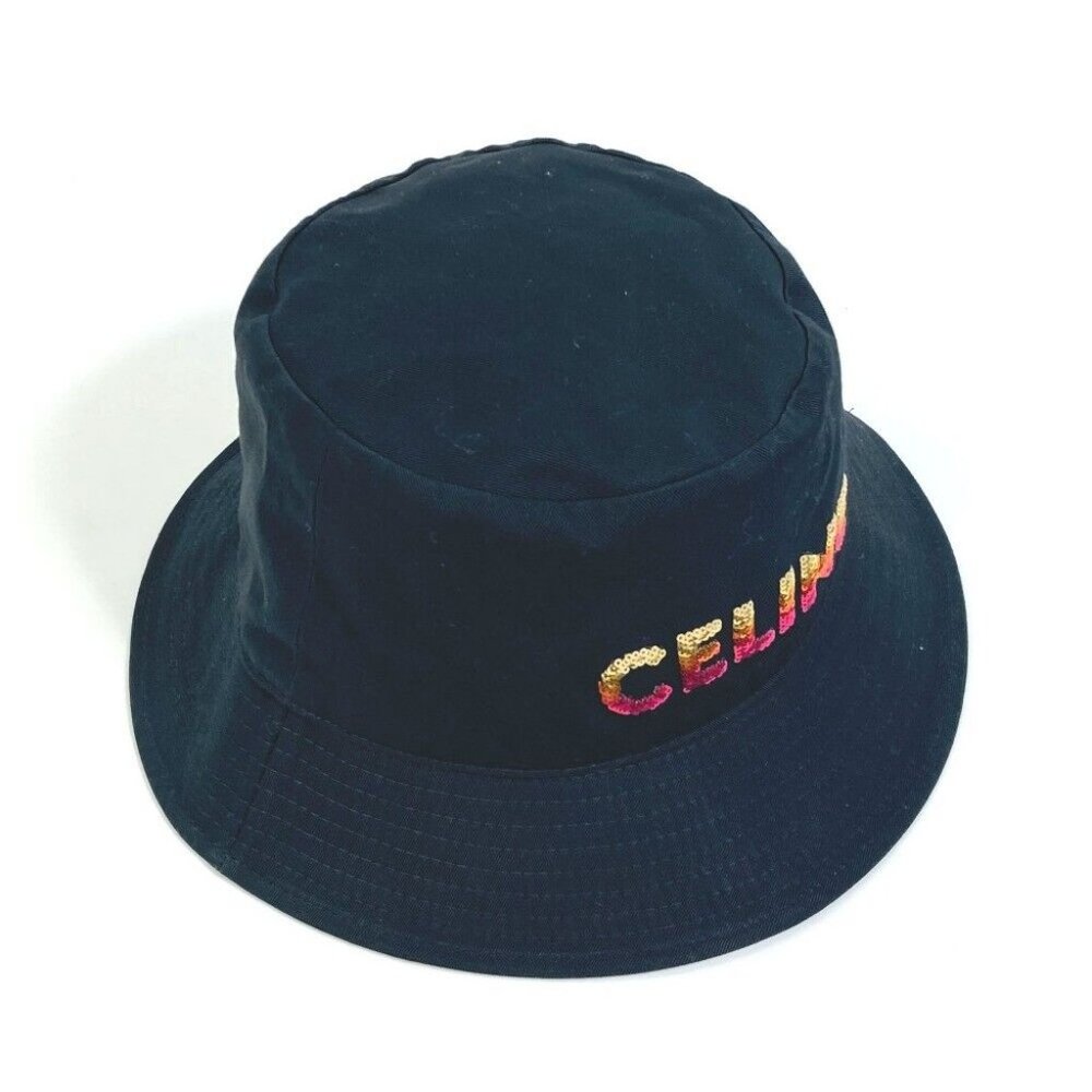 Celine Embroidered Gradient Sequin Hat Bucket Hat… - image 4